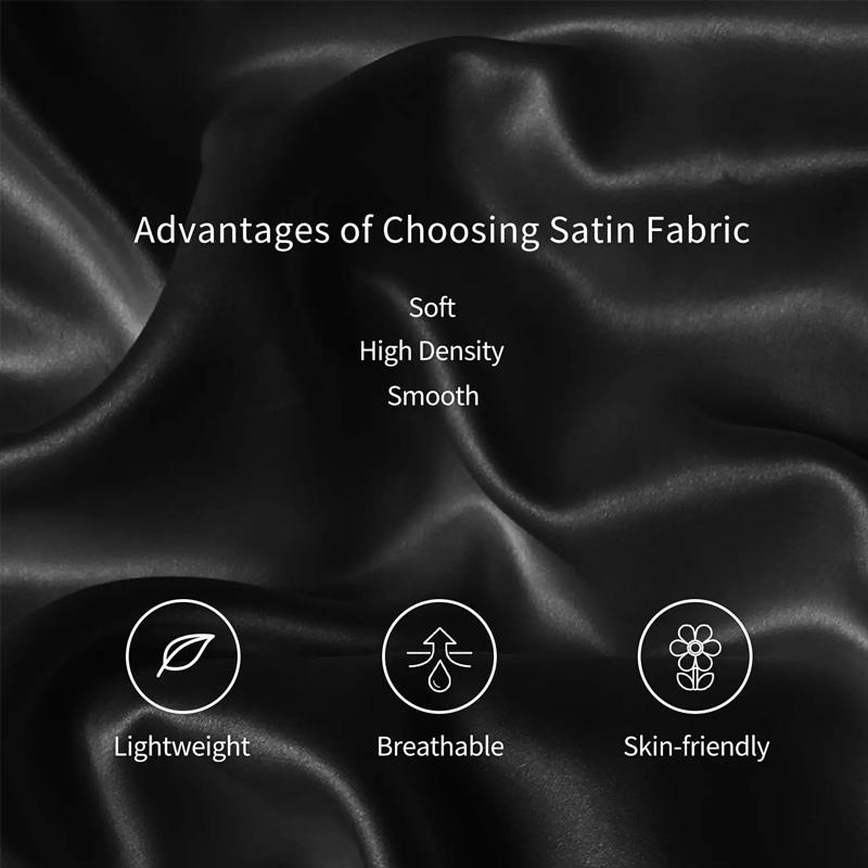 1PC Silky Satin Machine Washable Hair Beauty Premium Smooth Solid Color Soft Pillow Cover Pillow Case Pillowcase