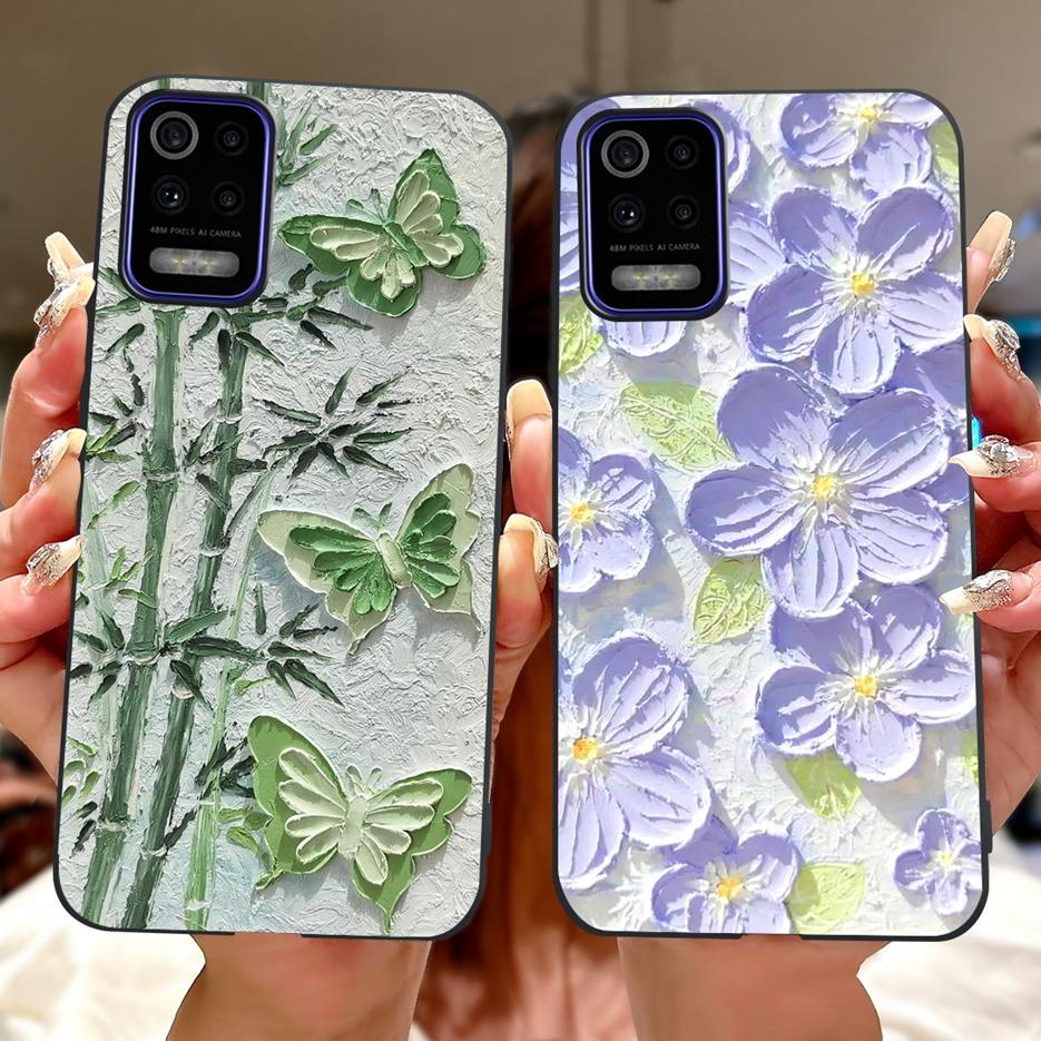 For LG K52 K62 2020 Case LM-K520 LM-K525 Stylish Love Heart Painted Cover Soft TPU Phone Case For LG K62 K 52 LGK52 LGK62 Fundas