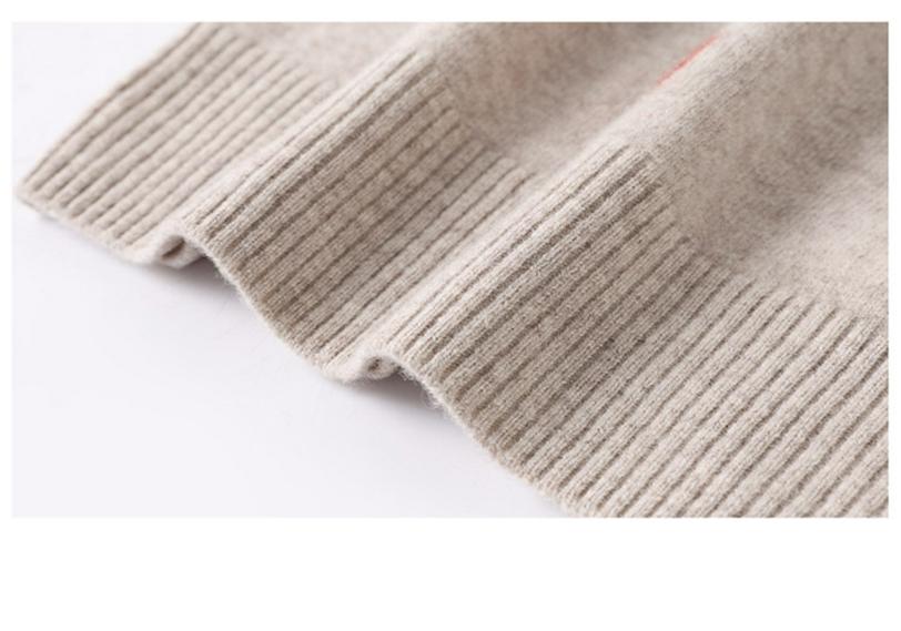 Damski Sweter Wełniany Petite Color Block - Dzianinowy Top z Półgolfem na Jesień/Zimę