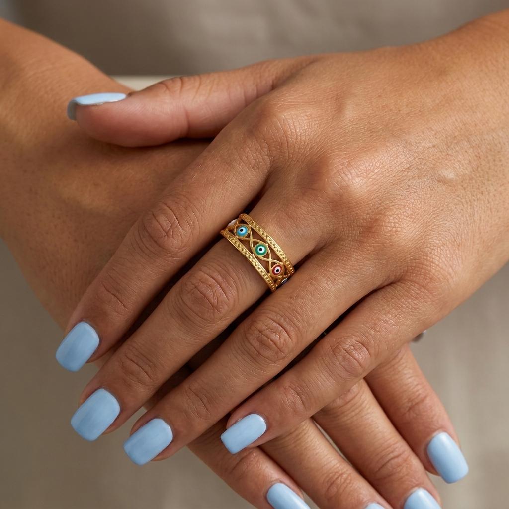 Stainless Steel Irregular Line Wrap Ring for Women Men Gold Plated Geometric Flower Leaves Ring Trendy Waterproof Jewelry Gifts