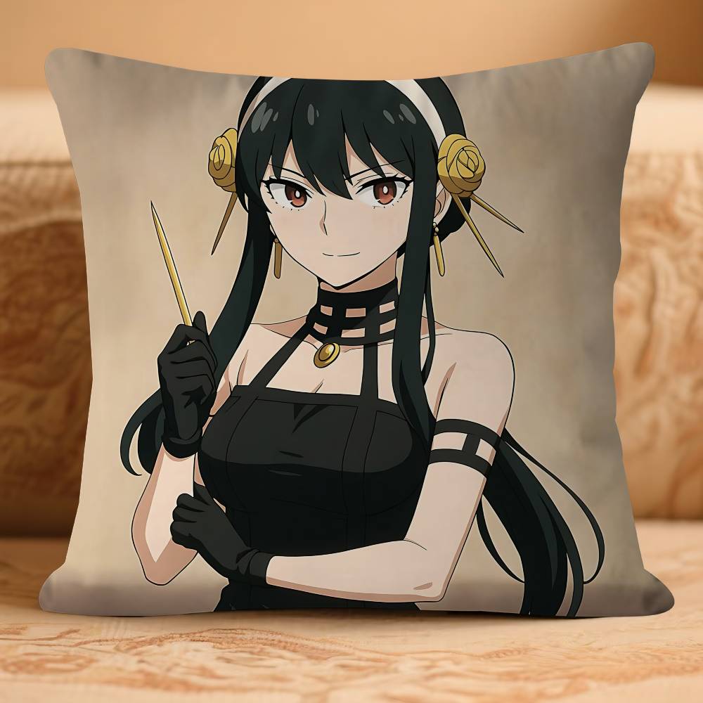 Yor ANIME Forger Pillow Case Removable Washable Cushion Cover – All-Season Soft Linen