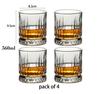 4PCS Fashion Whiskey Glasses, Scotch Whisky, Bourbon, Cocktails, RUM, Durable Whiskey Glasses