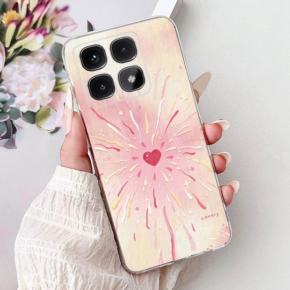 For Xiaomi 14T Pro Case 2025 New Luxury Painted Cover Clear Silicone Phone Case For Xiaomi Mi 14T Pro Mi14T 5G Soft Fundas Coque