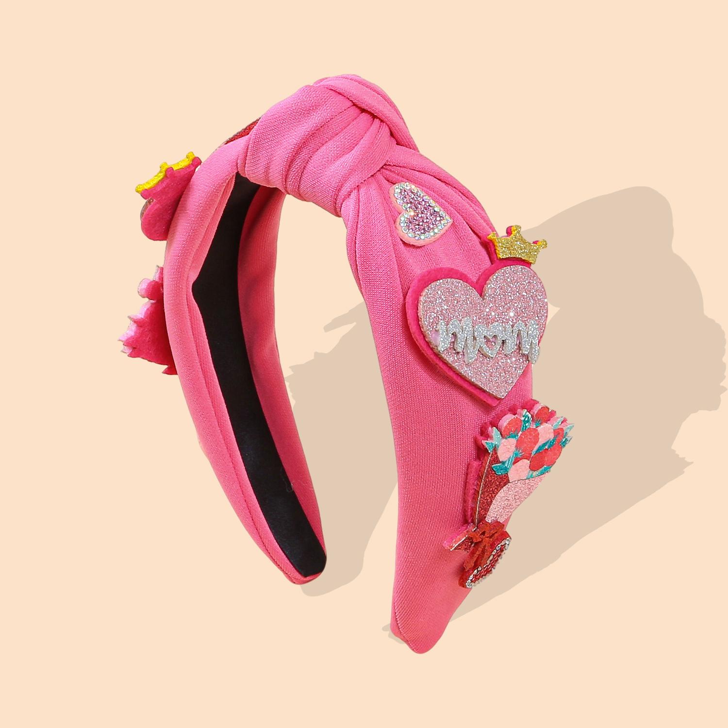 

Модные повязки на голову ко Дню матери, повязка для волос с сердечком, повязки на голову, головные уборы, аксессуары для волос для девочек, женщин, для вечеринки ко Дню матери