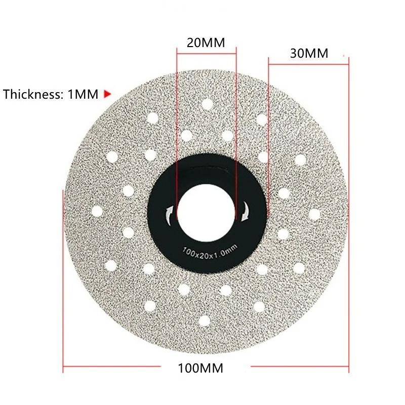 

4 100мм Алмазный диск для сухой резки Слэбы Фарфор Керамическая плитка Мрамор Тонкий режущий диск Диски для мраморной машины, Угловая шлифмашина