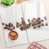Set of Two Decorative Glass Cutting Boards Coffee Beans 2X30X52 Cm