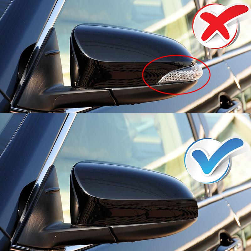 Car Side Wing Rearview Mirror Cover Cap Glossy Black White for Toyota Camry W/O Signal Light 2012 2013 2014 2015 2016 2017 US