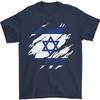 Torn Israel Flag Israeli Day Football Mens T-Shirt 100% Cotton