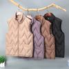 Ultralight Down Vest Women Single-breasted Sleeveless Female Duck Down Waistcoat Puffer Feather Padded Warm Jacket Vest Cardigan Fashion Coats