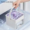 Large Capacity Ice Cube Maker with Storage Bin Shovel 50 Cube Ice Container BPA-Free Easy-Press Ice Cube Tray for Home Camping Party