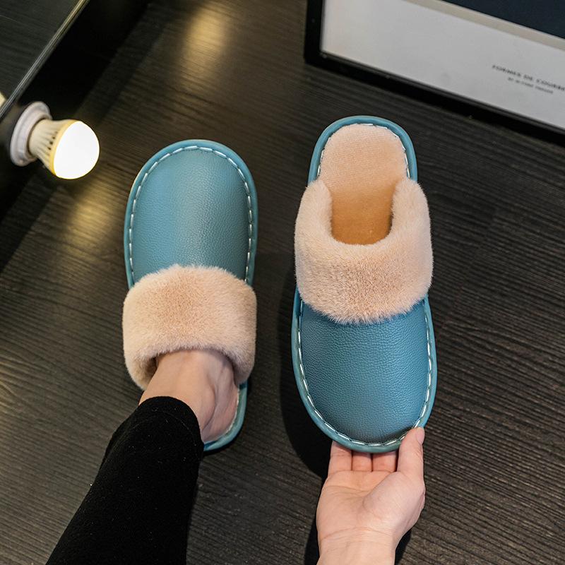 Men's Slippers for Winter with Warm Footbed Non-slip Sole Comfortable Fuzzy Soft Women's Warm Fleece Cozy Slides