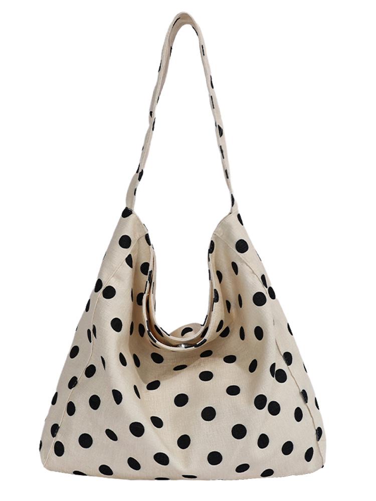 2026 Korean Style Polka Dot Underarm Handbag - Women's Versatile Niche Design Tote & Shoulder Bag