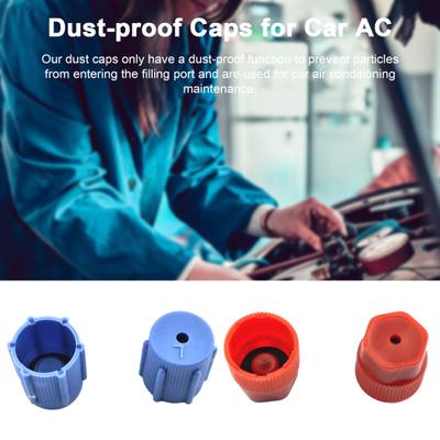 10 Teile/satz R134a Kappen Set 16mm Rot 13mm Blau Auto Klimaanlage Staubkappen für AC System Ladeanschluss Kappen 5 Sets Blaue Niedrige Seite 5 Sets Rote Hohe Seite