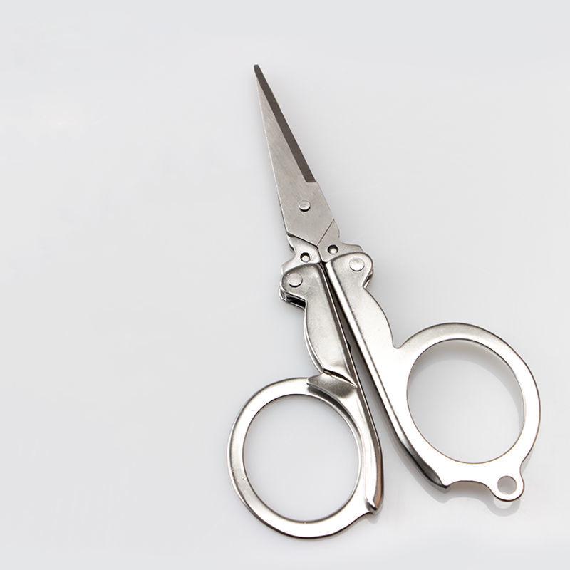 Portable Stainless Steel Folding Scissors Nail Clippers - Compact Travel-Size for Fishing Line & Nose Hair, Free Shipping