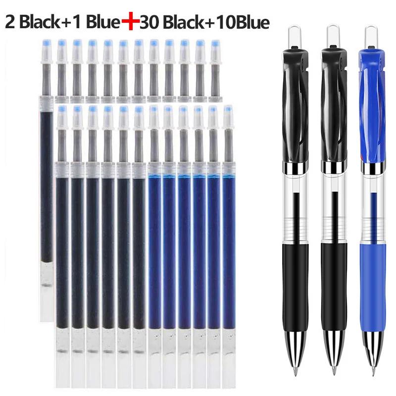 43 STUKS Gelpennen Navullingen Set Kawaii Schrijfwaren schrijfpen Zwarte/rode/blauwe inkt 0,5 mm Balpen Kantoor schoolbenodigdheden
