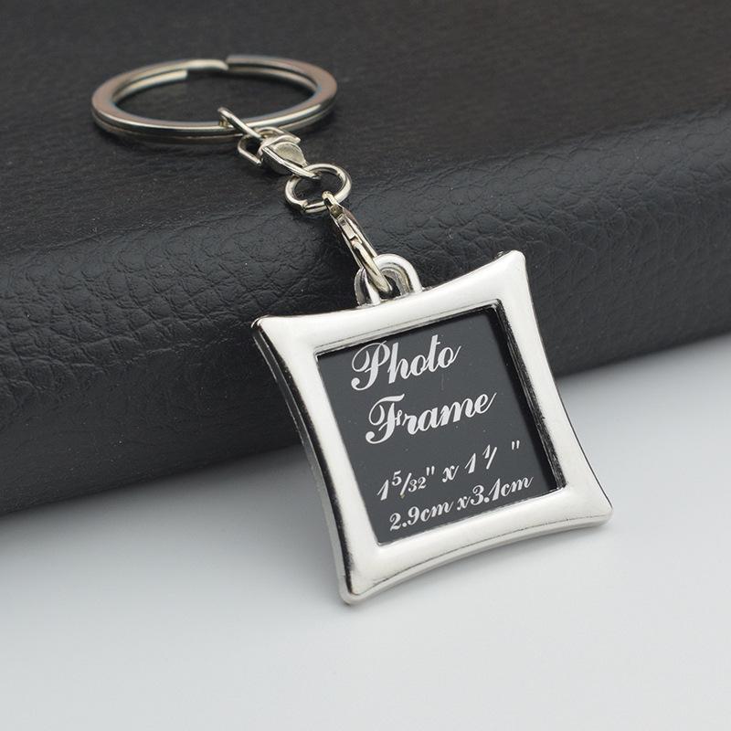 Double-Sided Heart-Shaped Photo Keychain - Couples' Keepsake Gift