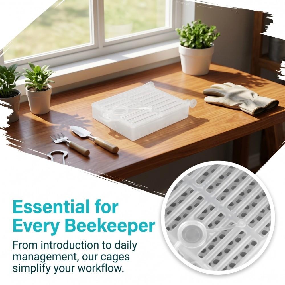 5Pcs Ventilated Queen Rearing Cage Plastic Queen Bee Cage Queen Transport Cage Queen Bee Transport