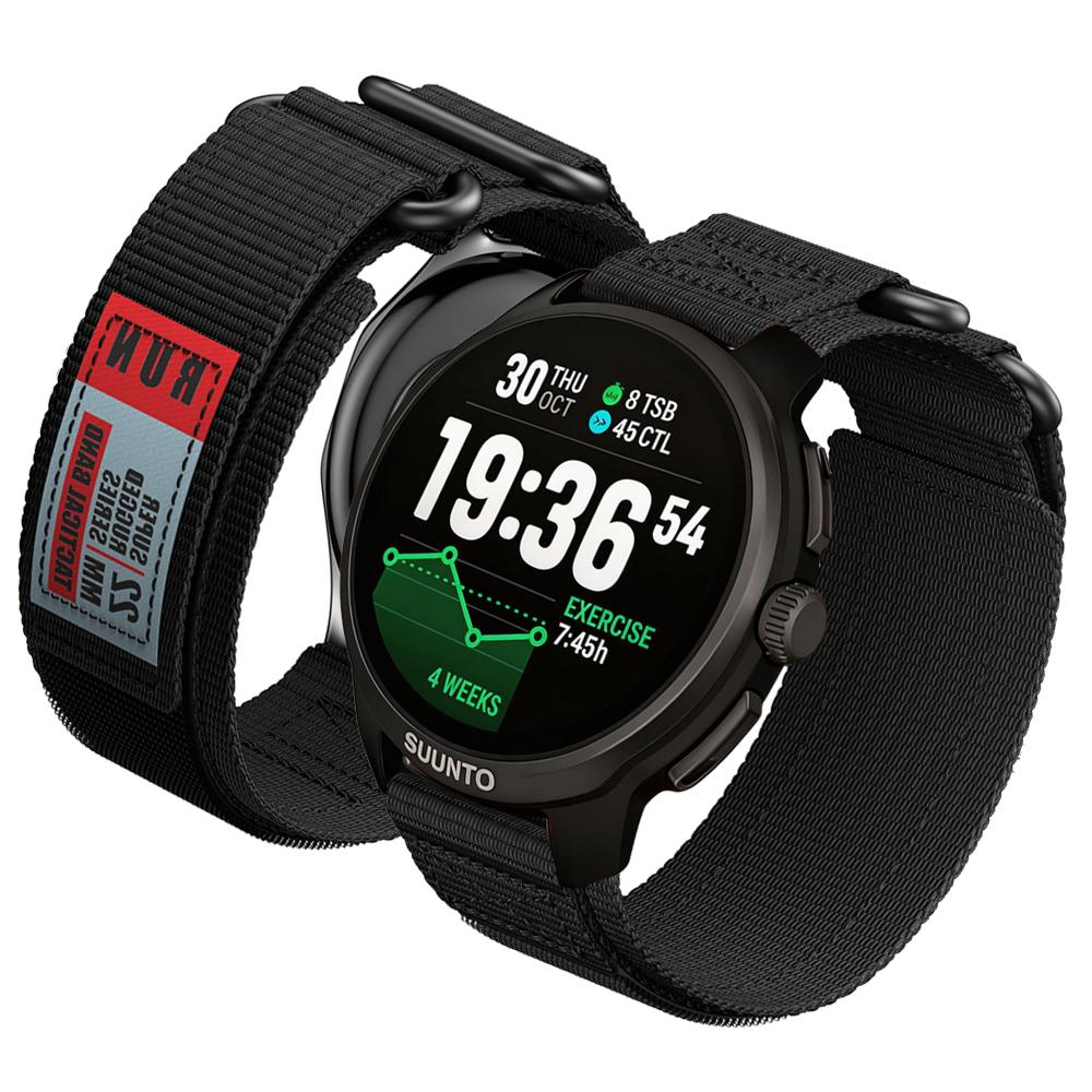 22mm Hook and Loop Nylon Watch Band For Suunto Vertical 2/RACE S/Run/Ocean Sport Replacement Wrist Strap For Suunto 5 9 Peak Pro