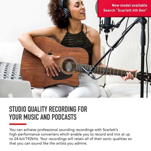 Focusrite Scarlett 2i2 Studio 3rd Gen 3rd Generation Audio Interface 2-in/2-out