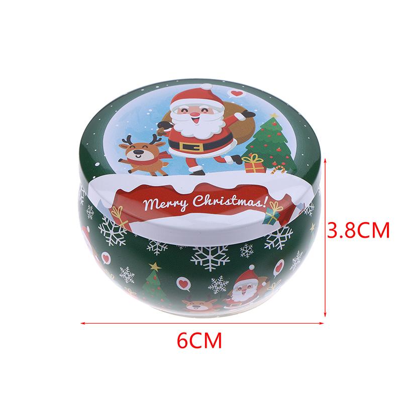 Christmas Tinplate Jars Coffee Tea Spice Candy Jewelry Storage Case Candle Making Containers Decorations Box Party Gift Jars