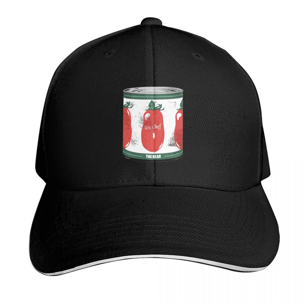 The Bear Tomato Can Baseball Cap Breathable Mesh Back Adjustable Buckle Closure Moisture Wicking Quick Dry