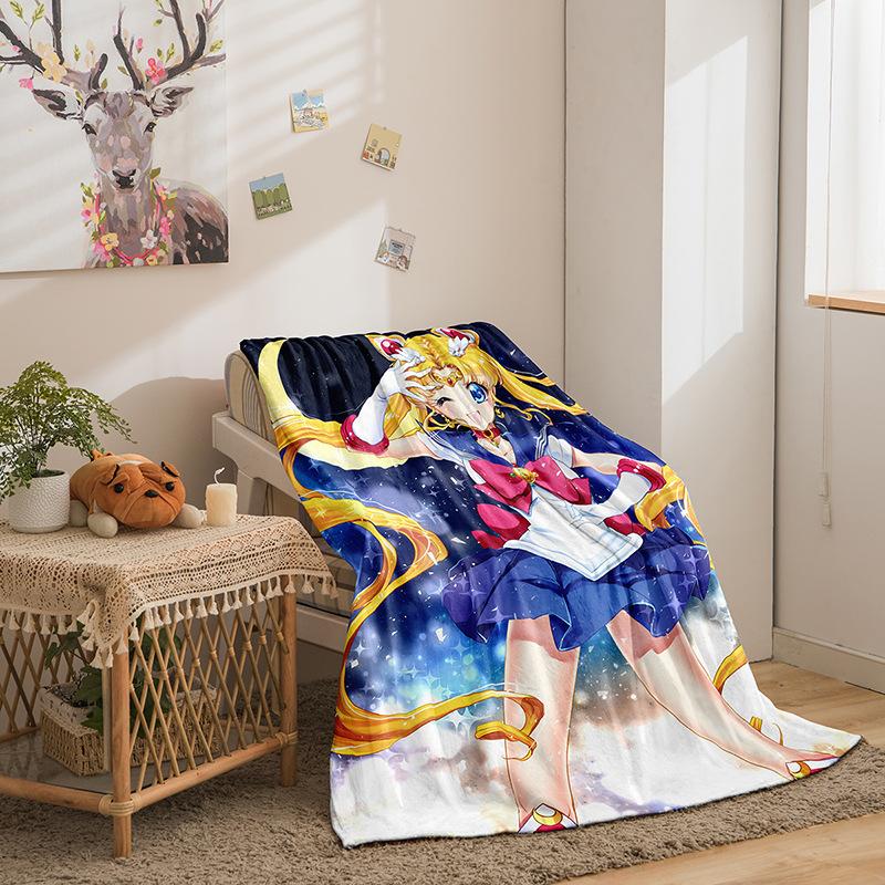 Cartoon Beautiful Girl Series Double-Sided Flannel 3D Digital Printing Blanket Blanket