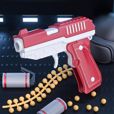Soft Bullet Pistol Toy Guns Folding Gun Manual Plastic Shooting Model with Bullets For Children Adults Outdoor Games