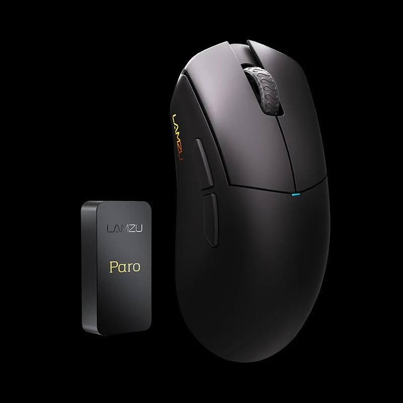 LAMZU PARO AURORA 8K Gaming 8000Hz Polling Wireless Mouse, Rate, Ultra-Lightweight, (Black)