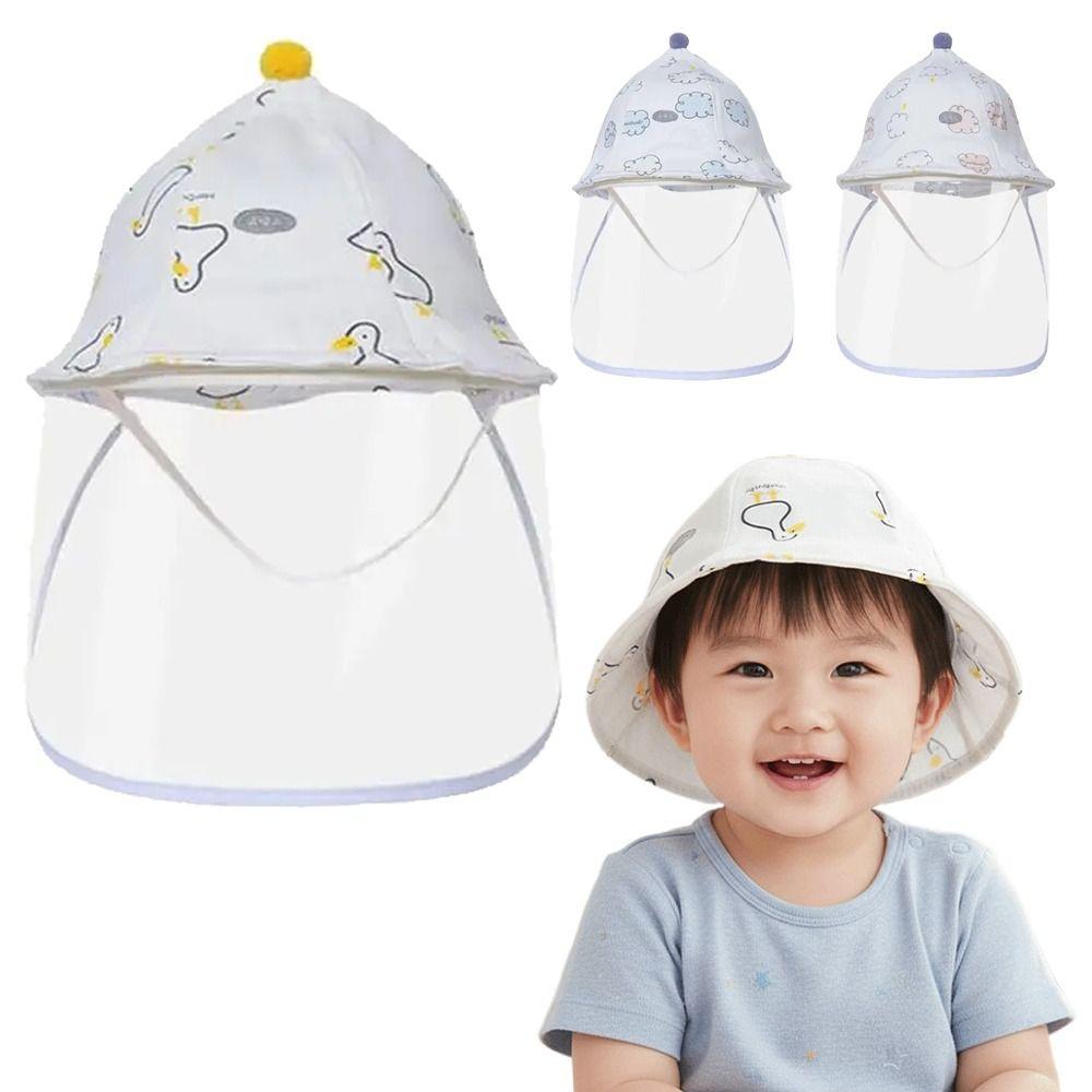 Breathable Fabric Newborn Protective Hat Cotton Kids Face Mask Hat Summer Season