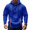 Men S Hooded Zipper Long Sleeve Loose Multiple Pockets Casual Sports Sweatshirt