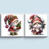 Full Embroidery Eco-cotton Thread 11CT Printed Xmas Gnome Cross Stitch Kit Art