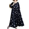 Long Sleeve Plus Size Cotton Vintage Dot New In Dresses for Women Casual Loose Spring Autumn Dress