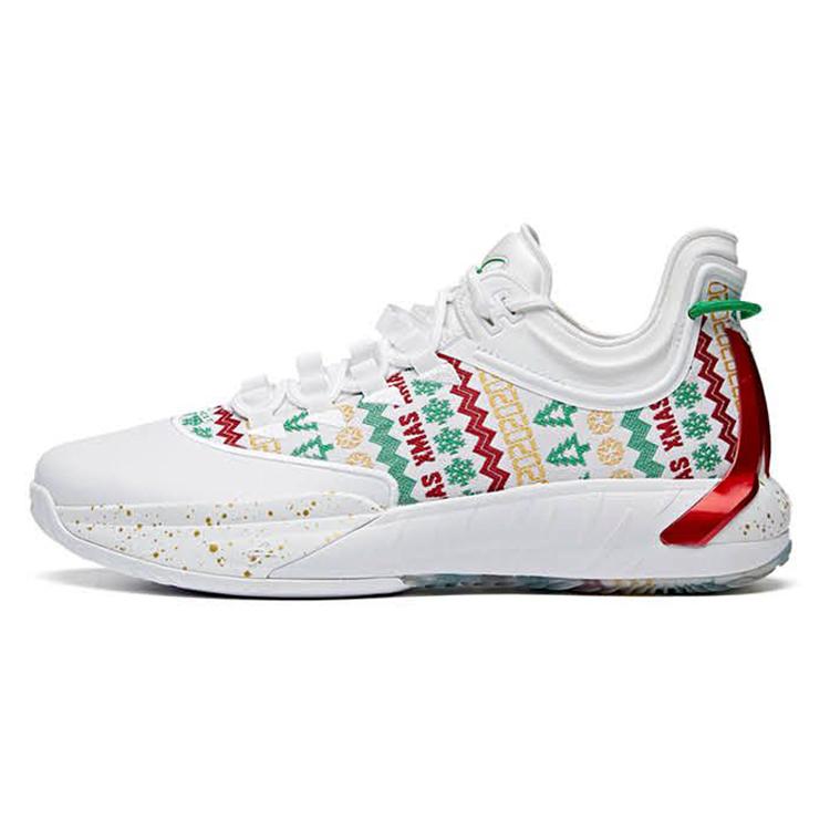 

ANTA GH1 Basketball Shoes Men s Low top White/Green/Red 112011103-6 39