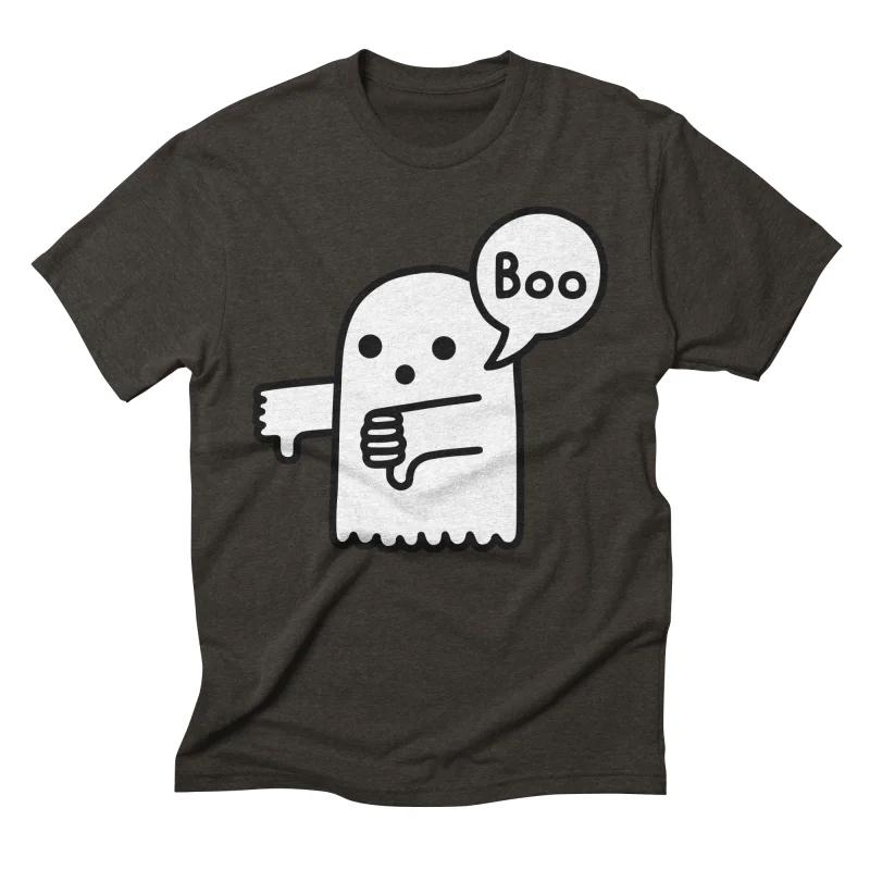 ZX Funny Boo Ghost Thumb Down TShirt Men Women Cotton Casual Graphic Tees S