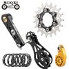 MUQZI Fahrradkassetten-Umrüstsatz 12t-22t Single Speed Kassettenritzel und Kettenspanner für MTB Rennrad
