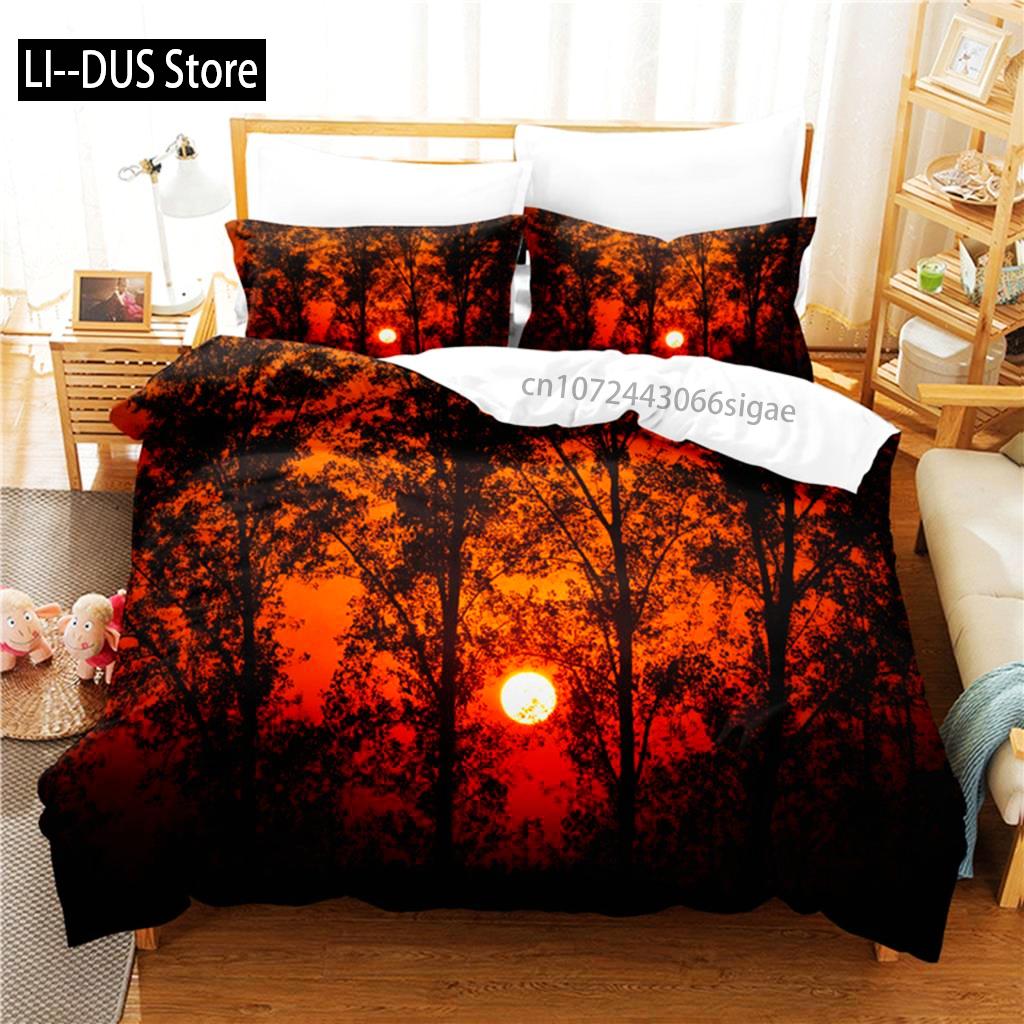 Sunset Bedding Set Duvet Cover Set 3d Bedding Digital Printing Queen Size Bedding Set Fashion Design