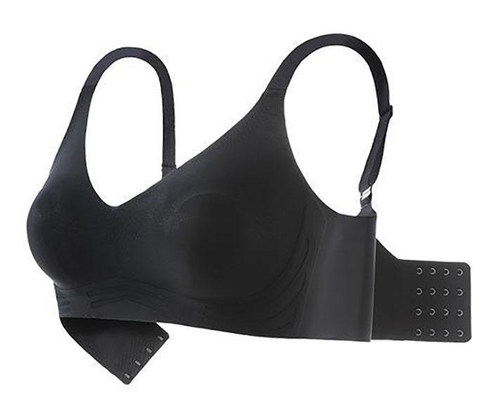 

Плюс размер женский бюстгальтер-минимайзер беспроводной бюстгальтер удобное тонкое нижнее белье собранный бюстгальтер без косточек пуш-ап топ M чёрный