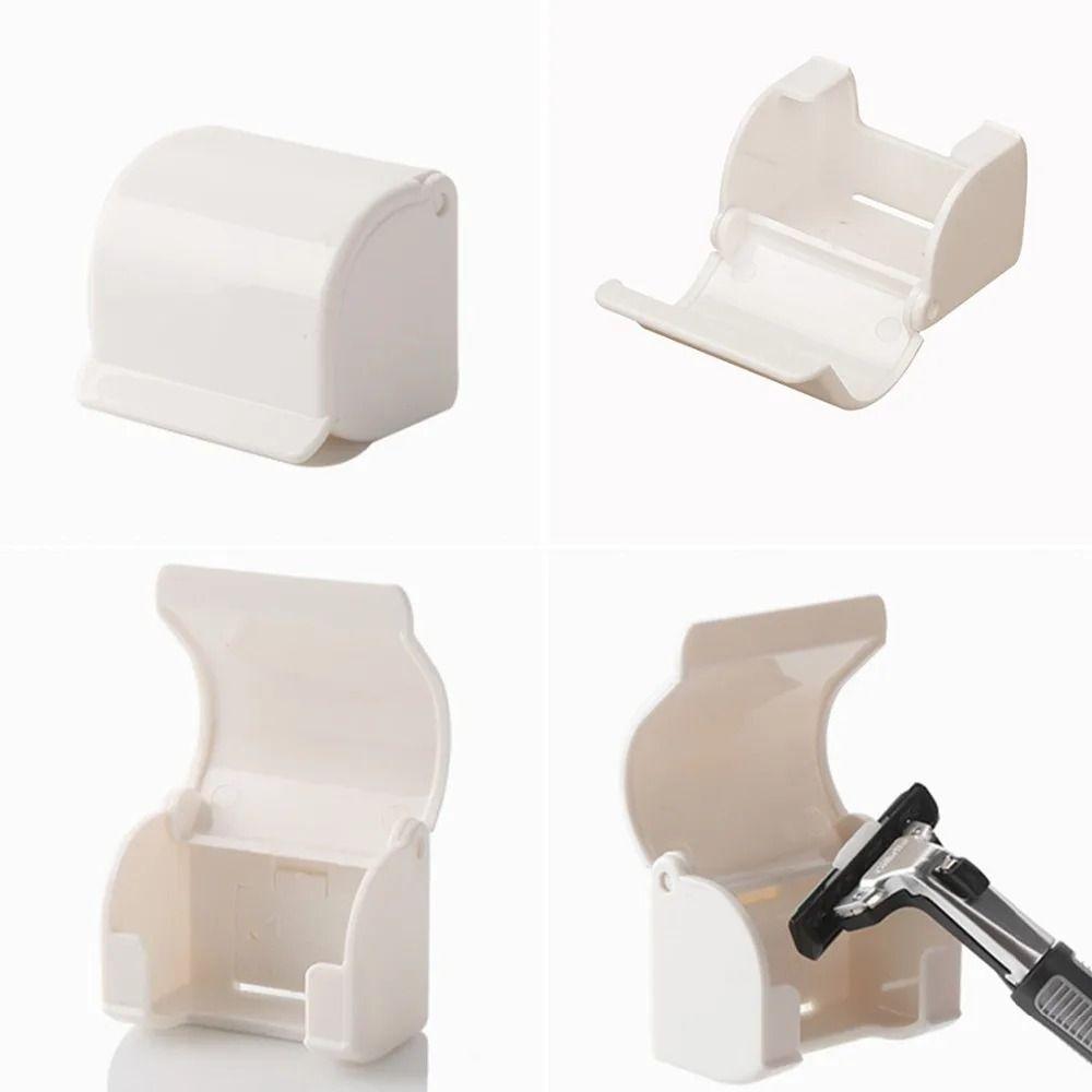 Plastic Toothbrush Holder White Shaver Holder Bathroom Essentials Men Razor Hanger  Razor