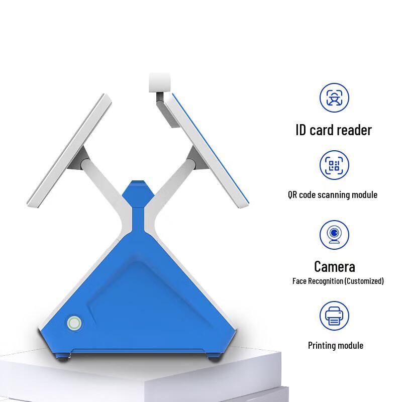 Zhonghaoyue Smart Dual-Screen Facial Recognition Visitor Terminal CN plug (adapter included)