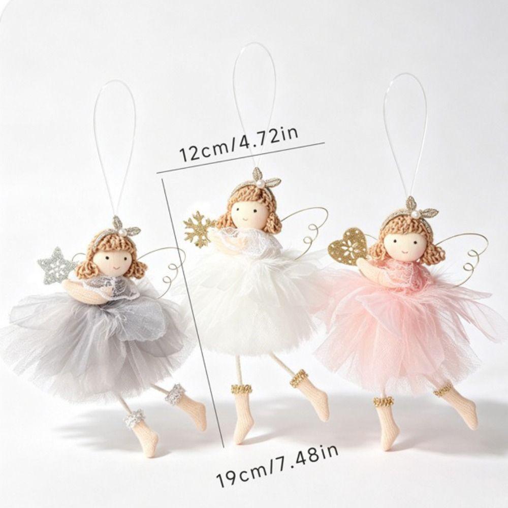 Soft Plush Material Christmas Angel Ornament Angel Hanging Pendant Holiday Gift Giving