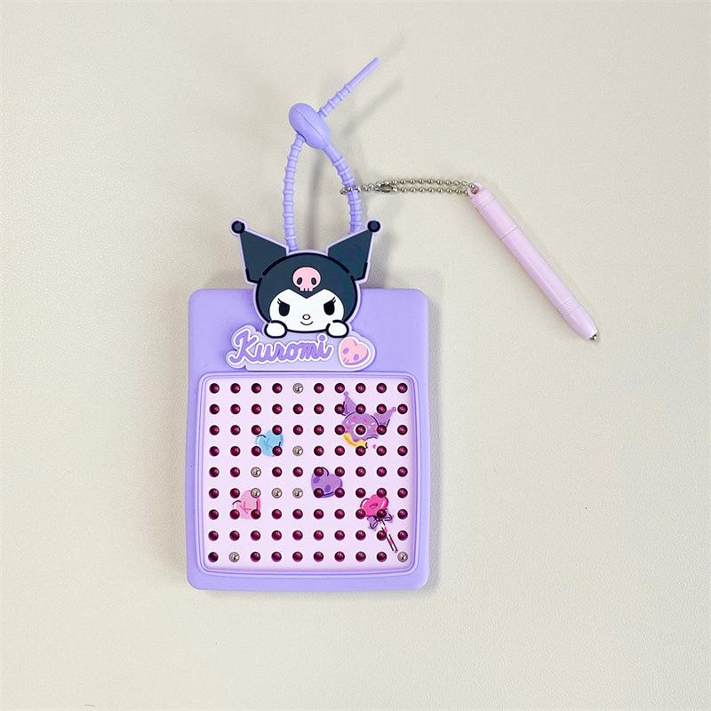 90 Billes Plateau à Dessin Magnétique Porte-clés Puzzle Jouet Anti-stress Pendentif Sac d'école Cadeau d'anniversaire
