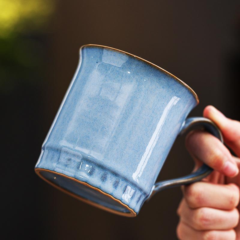 Nordic Ceramic Coffee Cup Latte Latte Flower Afternoon Tea Cup High Value Household Water Cup Mug