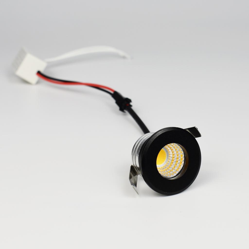 3W Mini COB LED Spotlights 110V 220V Black Silver White