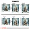 Set Of 2 Plane Printing Curtains Digital Printed Christmas Tree Snowfall Festive Durable Polyester Fabric Without Rod Curtain