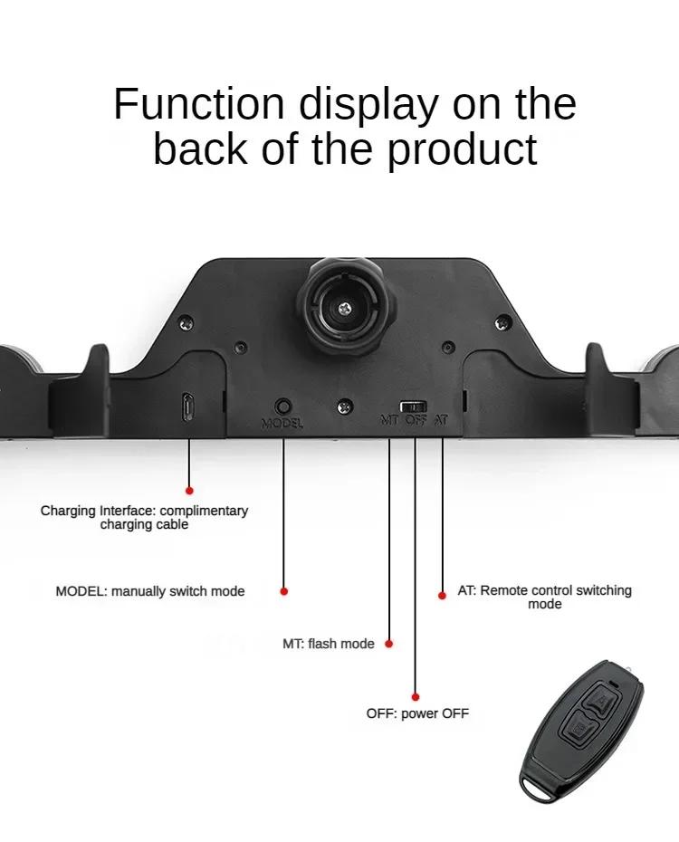 Lumini stroboscopice cu LED-uri solare pentru lampă de avertizare pentru grătar de urgență auto 18 led-uri pentru parbriz Lumină anti-coliziune Accesorii auto