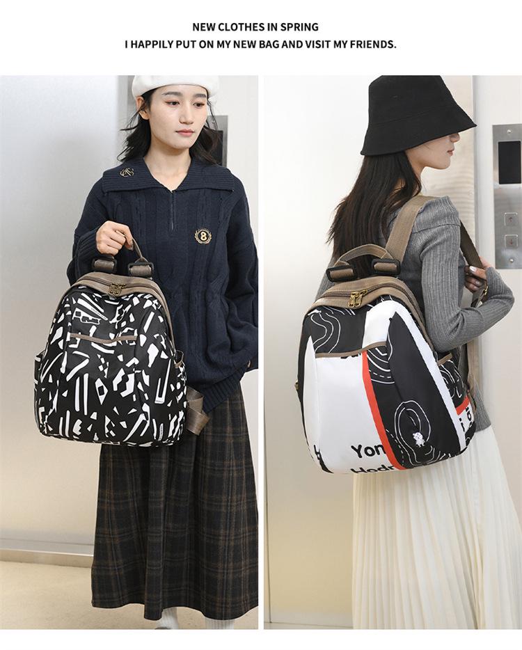 Trendiger Rucksack im Ethno-Stil mit großem Fassungsvermögen für Damen