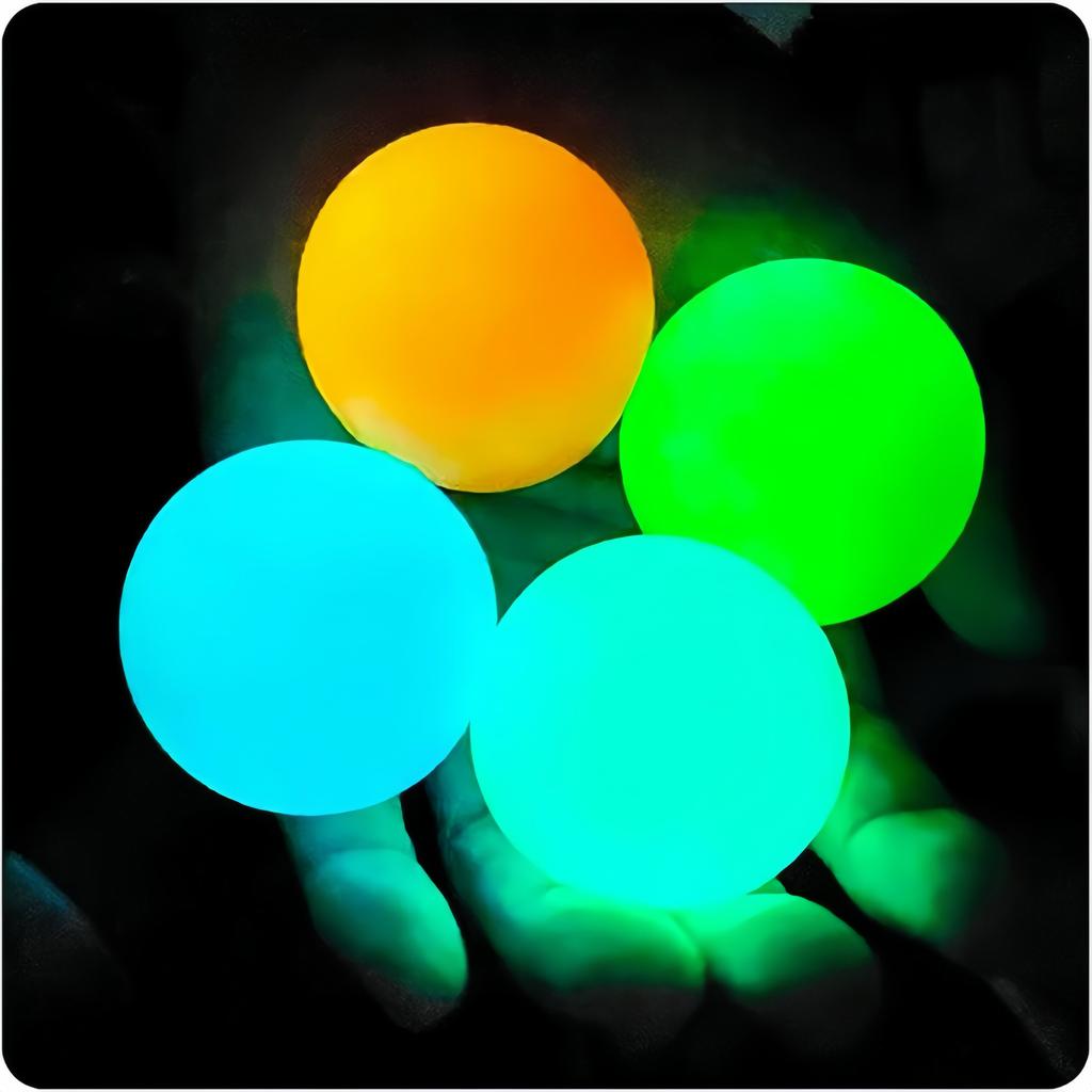 5-20Pcs Glow In The Dark Bouncy Balls Rubber Stress Relief Toys For Kids Birthday Party Favor Valentine Gifts Classroom Prizes
