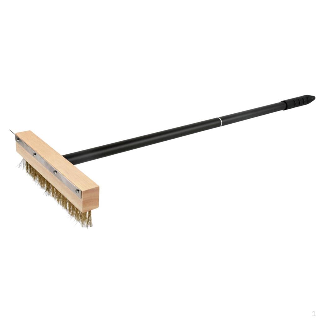 Long Pizza Oven Brush Aluminum Alloy Handle Grill Cleaner Barbecue Brushes for Campings