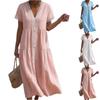 Women's Ssummer Fashion V Neck Short Sleeved Color Casual Lace Patchwork Dress