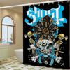 G-Ghost Band Pattern Bathroom Shower Curtain Bathroom Partition Curtain Light Opaque Waterproof Material Bathroom